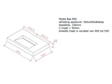 betonnen wastafel model Bas905 technische tekening