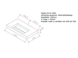 betonnen wastafel model Jorrit1005 technische tekening