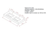 betonnen wastafel model Jorrit1205 technische tekening