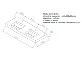 betonnen wastafel model Jorrit1405 technische tekening
