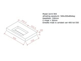 betonnen wastafel model Jorrit905 technische tekening