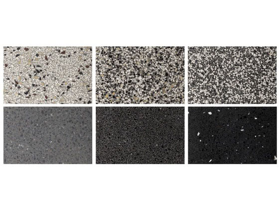 Terrazzo keukenbladen zijn in 6 verschillende kleuren leverbaar